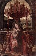 unknow artist The virgin and child enthroned Spain oil painting artist